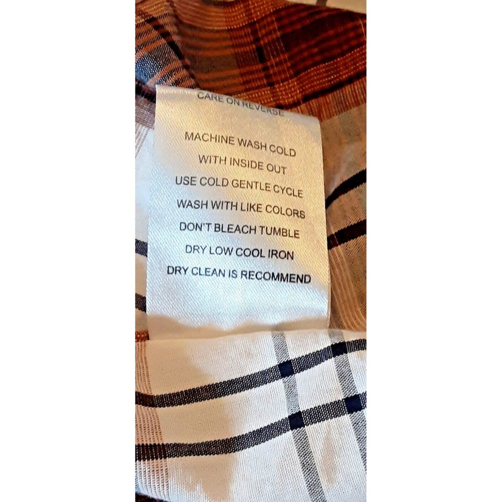 Mens Shirt Size 3XL Venzulia Short‎ Sleeve Snap Button Front Plaid 100% Cotton - Picture 8 of 9